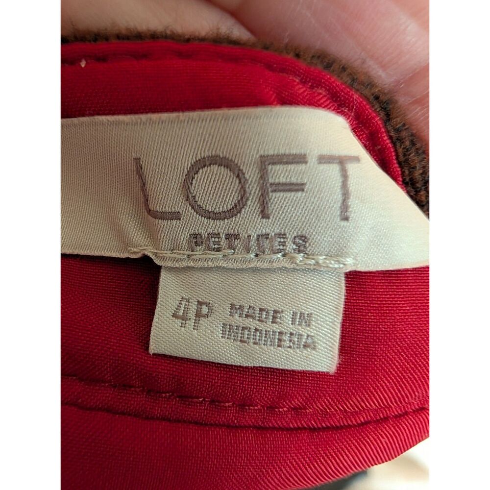 LOFT Petite Wool Mini Skirt 4P Striped Wrap Dark Academia Poetcore Heritage - Picture 9 of 9